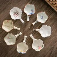 Plat en céramique de style japonais, petite vaisselle en porcelaine, plats à sauce pour barbecue et fondue, ustensiles de cuisine, vente en gros, personnalisable