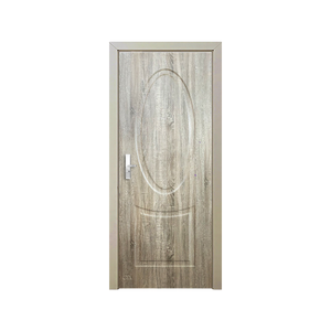 OEM moderno MDF PVC Material de la puerta delantera mejor precio directo de fábrica superficie acabada para apartamentos y hoteles - Product Image 2
