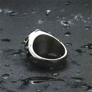 Men's <b>Titanium</b> Steel Cross <b>Ring</b> Silver Shield Design Punk Style Fashion Jewelry 26037 - Product Image 3