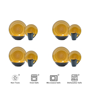 Promoción de Septiembre: Juego de Platos Redondos de Cerámica para Cocina con Taza Promocional, Platos Grandes en Oferta, Vajilla de Diseño Exquisito - Product Image 6