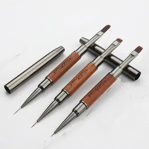 New 1pcs Double-end <b>Nail</b> Pen <b>Nail</b> Art Brushes Builder Gel French <b>Nail</b> Gradient Brush Small Thin Manicure Brush <b>Tool</b> XJS05 - Product Image 2