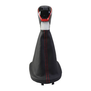 Vente directe d'usine de pommeau de levier de vitesse avec cache-poussière cercle rouge pour <span class=keywords><strong>VW</strong></span> <span class=keywords><strong>Caddy</strong></span> I1 2 MK2 2004-2009 <span class=keywords><strong>VW</strong></span> Touran 2003-2010T - Product Image 2