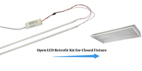 Kit de modernisation pour plafonnier encastré IP65 en polycarbonate, LED à intensité variable, 5 températures de couleur, 3 positions sélectionnables, IRC85, garantie 5 ans, installation rapide