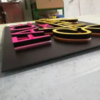 Lettres de signalisation LED en acrylique rétroéclairées de qualité supérieure, cadre en acier inoxydable SUS304, étanche IP65, décoration publicitaire extérieure pour magasin