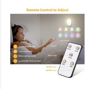 Plug-in LED Night <b>Lights</b> for Kids Smart Remote RGB Night <b>Light</b> - Product Image 3