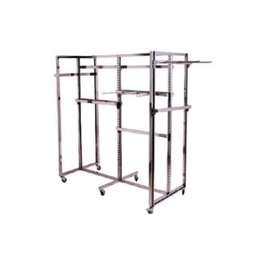 Kim loại miễn phí đứng may hiển thị đứng bán buôn Boutique vải treo quần áo kệ trưng bày cho quần áo - Product Image 5