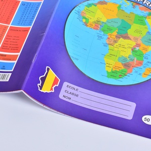 สมุดแบบฝึกหัดพิมพ์ลายไล่สีสีสันสดใสสมุดแผนที่แอฟริกาสมุดจดจดเพื่อการศึกษาภาษาฝรั่งเศส - Product Image 3