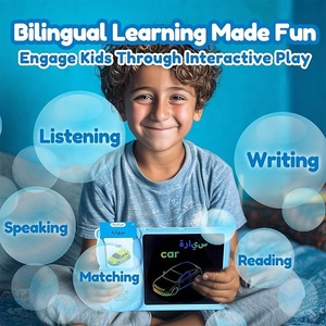 Tablet da Disegno NZMAN con Flashcard Bilingue per Bambini, Carte Flash Parlanti <span class=keywords><strong>Arabo</strong></span>-Inglese, Lavagna LCD per <span class=keywords><strong>Scrittura</strong></span>, Giocattolo Educativo Regalo - Product Image 4