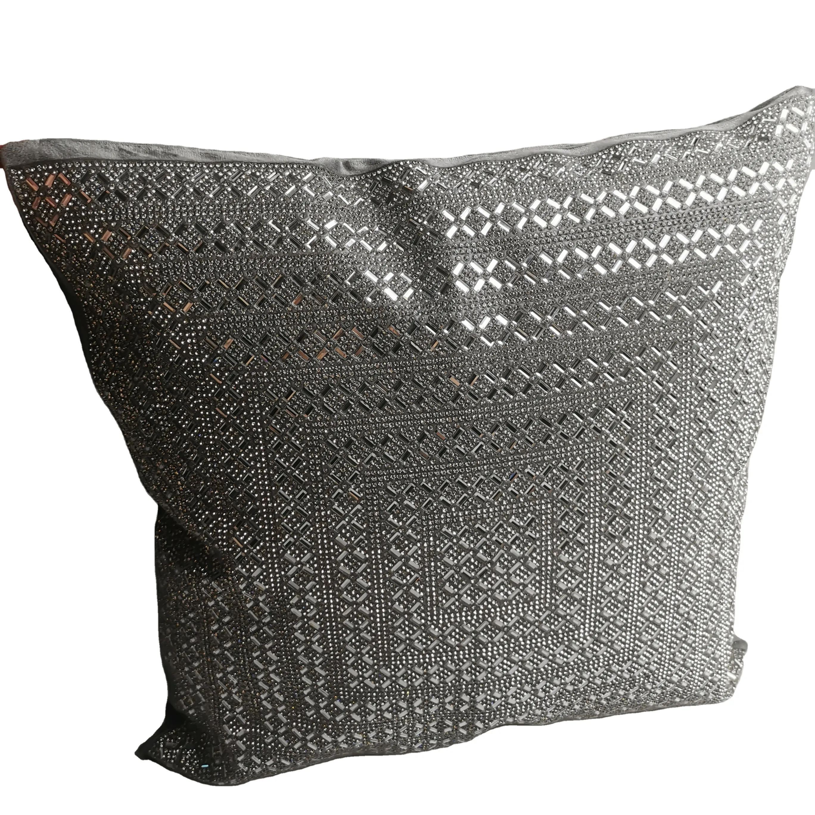 Luxurious Crystal Rhinestone Bling Customer Design Pillow Cover Home Decorations Cushion Cover