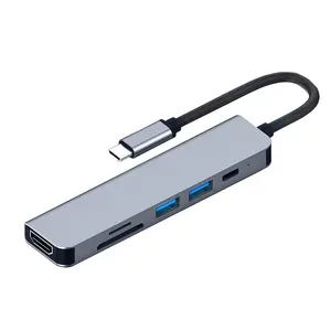 6合1 USB C集线器扩展坞USB C集线器适配器提供更高效的解决方案