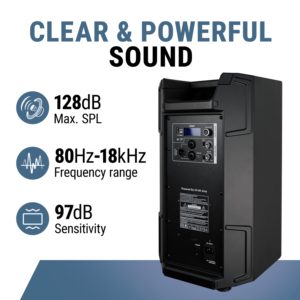 [Disponibile in Cina] Diffusore Attivo Professionale Portatile Accuracy Pro Audio CBN08D3 da 500W RMS per Palco, in Plastica, con Woofer da 8 Pollici - Product Image 2