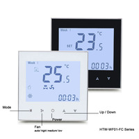 Termostato Modulador de Ambiente Hotowell CE FCU 0-10V con Modbus y Tarjeta de Proximidad