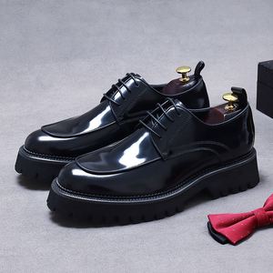 Zapatos de Conducir de Lujo para Hombre, Diseño Cuadrado con Parches, para Negocios, Aire Libre y Ocio, con Cordones, Transpirables, Ligeros, Antideslizantes, con Suela de Goma - Product Image 1