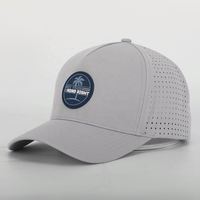 Gorra de Béisbol de 5 Paneles Personalizada, con Perforaciones Cortadas a Láser, Impermeable, Deportiva, 100% Poliéster, Fábrica Jinzhou, China