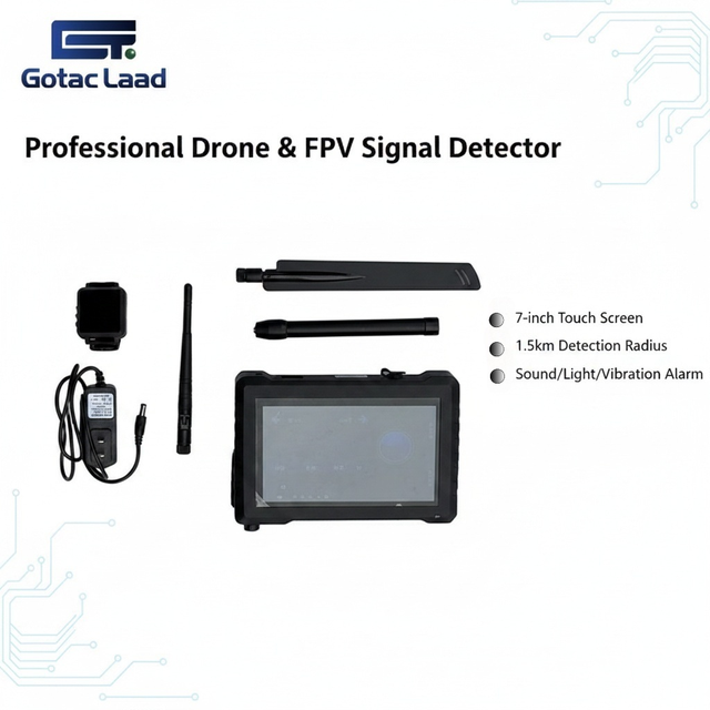 Full Frequency Handheld FPV Drone Detector 500MHz-6.2GHz Remote Control Water Resistant Portable Video Transmission Capture