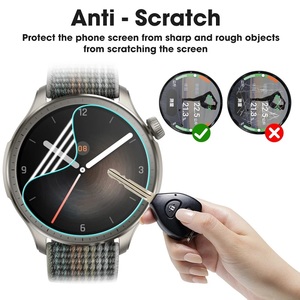 Protecteur d'écran anti-empreintes digitales pour montre intelligente à couverture complète pour Amazfit Balance Soft TPU Hydrogel HD Clear <span class=keywords><strong>Film</strong></span> - Product Image 2
