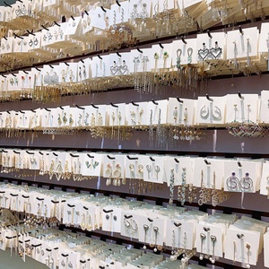 2023 <b>Explosion</b> Exquisite Fashion Pearl Ring Earrings Women Geometric Gold Metal Earrings Mixed Delivery - Product Image 5