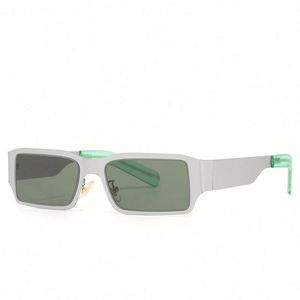 Gafas de Sol Cuadradas con Marco Metálico Pequeño, Retro, de Moda, con Logotipo Personalizado, de Acero Inoxidable, Rectangulares, para Hombre y Mujer - Product Image 4