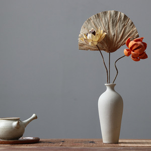 Vases décoratifs en céramique en gros – Ornements modernes en poterie rustique, brûlés, pour la maison, le gîte, le mariage, style zen chinois - Product Image 4