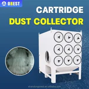 Extractor de humos Filtro de cartucho de chorro de pulso Grabado láser Colector de polvo
