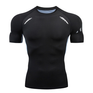 Chemise de Compression hommes élastique séchage rapide course basket-ball à manches courtes hommes <span class=keywords><strong>T</strong></span>-<span class=keywords><strong>shirt</strong></span> sport Fitness collants - Product Image 4