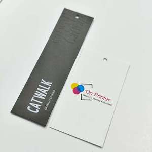 Xp-Trung Quốc Nhà Máy Tùy Chỉnh Tráng Giấy Treo Thẻ Với Logo Thương Hiệu Tái Chế Kraft Đu Nhãn Cho Bền Vững Quần Áo Và Trang Phục - Product Image 5