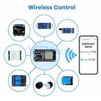 Kit de démarrage ESP32, ensemble complet de développement avec module WiFi/Ble ESP-32S, capteurs, kit de démarrage de base ESP32 pour projets IoT