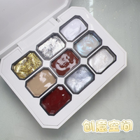 Palette de gel dégradé 9 couleurs OEM ODM à haute saturation avec éponge pour transfert adhésif et motifs micro-sculptés
