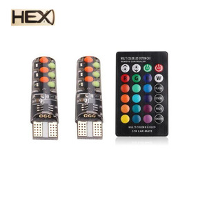 New hexing xe dẫn bóng đèn T10 COB RGB 12V phổ đồ đạc tự động đèn đọc sách đa-màu Silicone điều khiển từ xa nhấp nháy đèn flash - Product Image 1