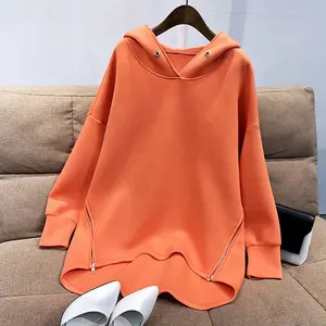 Spring Fall Korean Fashion Long Sleeve Oversize Female Hooded Sweatshirt Casual Black Green Streetwear pullover Hoodie Top