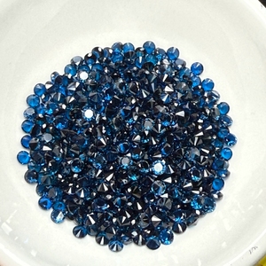 Gemme HQ Qualità 5A Spinello Blu 114 #   Gemma Sintetica di Spinello Blu Taglio Brillante ad Alta Temperatura 0.8-3mm - Product Image 6