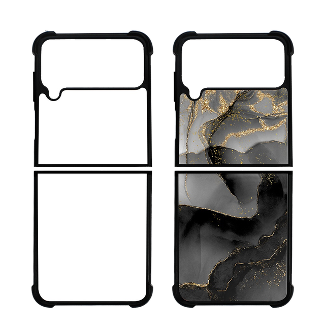 Luxury TPU+PC Aluminum Sheet DIY 2D Sublimation Shockproof Phone Case for Z Fold 6/Z Flip 5/Z Fold 4/Z Flip 7