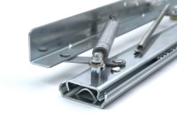 Kit de glissière de levage de table en acier laminé à froid 47 mm-350 avec roulement à billes pour table de cuisine ou de chambre - Levage d'extrémité durable
