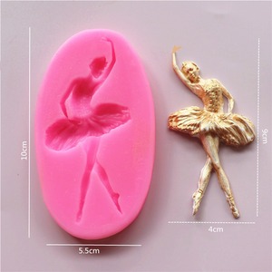 Ballet Girl Dance Eco Friendly Odorless Silicone Molds Fondant <b>Cookie</b> Cake Decoration <b>Tools</b> Packed in OPP Bag - Product Image 2