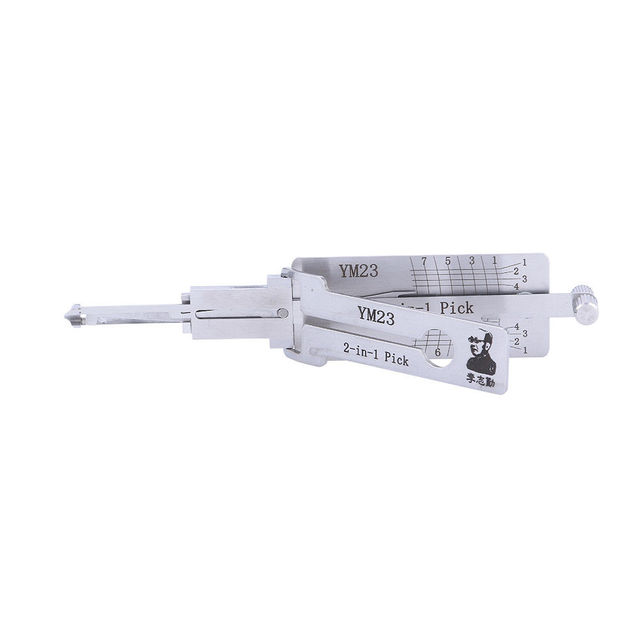 Lishi Tool YM23 2-in-1 Pick and Decoder Locksmith Tool for Benz Smart flat key