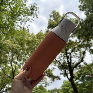DD4048 500ML Creative 304 Stainless Steel Vacuum <b>Insulated</b> Water <b>Bottle</b> with Flip Straw Anti-Slip Handle BPA Free Large Capacity - Product Image 1