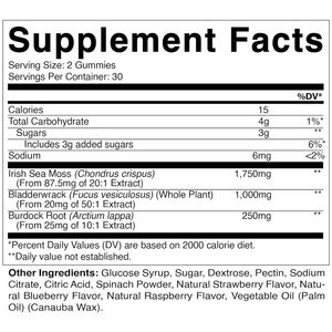 OEM Gelée de mousse de mer irlandaise Vegan Bladderwrack Supplément de racine de bardane Soutien de la santé intestinale et de la peau pour adultes - Product Image 4