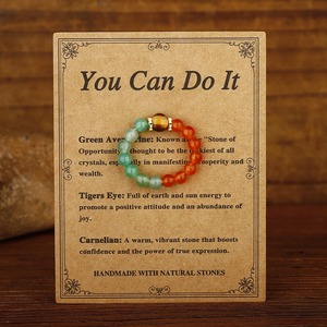 <span class=keywords><strong>Anelli</strong></span> di perline di pietra di agata rossa di aventurina verde naturale da 4mm distanziatore di monete con perline di cristallo, puoi farlo con gioielli da cartolina - Product Image 1