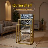 Support de présentation de luxe pour tapis de prière islamique en fer et serviettes décoratives pour la maison musulmane et le salon