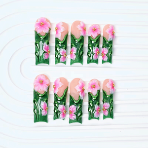 Ongles à presser en acrylique faits main de haute qualité, motifs mignons <span class=keywords><strong>dessin</strong></span>és à la main, personnalisables, prix de gros - Product Image 6