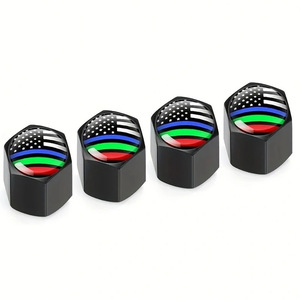 American Flag Valve Cap Aluminum Alloy Car Tire Dust Cover For Sedans <b>TPMS</b> Sensor - Product Image 1
