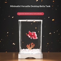 Petit aquarium transparent PAIPET, aquarium pour poissons rouges micro-paysager, aquarium de bureau pour salon