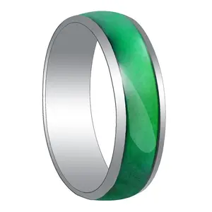Hete Verkoop Messing Thermochromic Warmte Smart Ringen 6Mm Brede Stemming Verkleuring Kleur Veranderd Ringen Sieraden Voor Vrouwen Kinderen