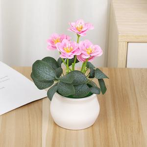 Rose artificielle en pot Yiwu Datuo Florist, 15x18 cm, décoration réaliste pour la maison, le bureau, l'hôtel, le restaurant - Product Image 4