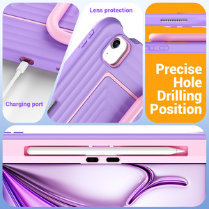 Coque de protection robuste en silicone avec sangle de transport pour iPad Pro 11 2018~2022, étui pour enfants avec bandoulière rotative à 360° intégrée - Product Image 5