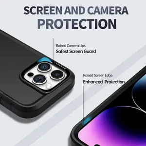 Funda Protectora Resistente CHAOYIDIAN para <span class=keywords><strong>iPhone</strong></span> 17 16 15 14 Plus <span class=keywords><strong>13</strong></span> 12 Pro Max, con Clip para Cinturón, a Prueba de Golpes - Product Image 2