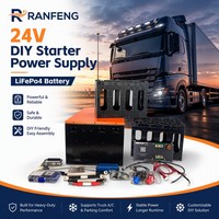 Paket Baterai LiFePO4 24V 280Ah 314Ah 15kWh untuk AC Parkir Truk, Smart BMS, 6000+ Siklus, Deep Cycle