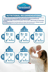 Fórmula Infantil Senimil AR 400g, Estándar Europeo, Anti-Reflujo, Leche para Bebés Etapa 1, Sin Aceite de Palma, Sin Glucosa, DHA, GOS, FOS, Lata - Product Image 2