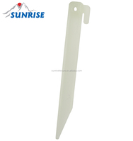 57286B # Piquet de tente en plastique phosphorescent de 20 cm pour activités de plein air, équipement de camping doublé, matériau PP