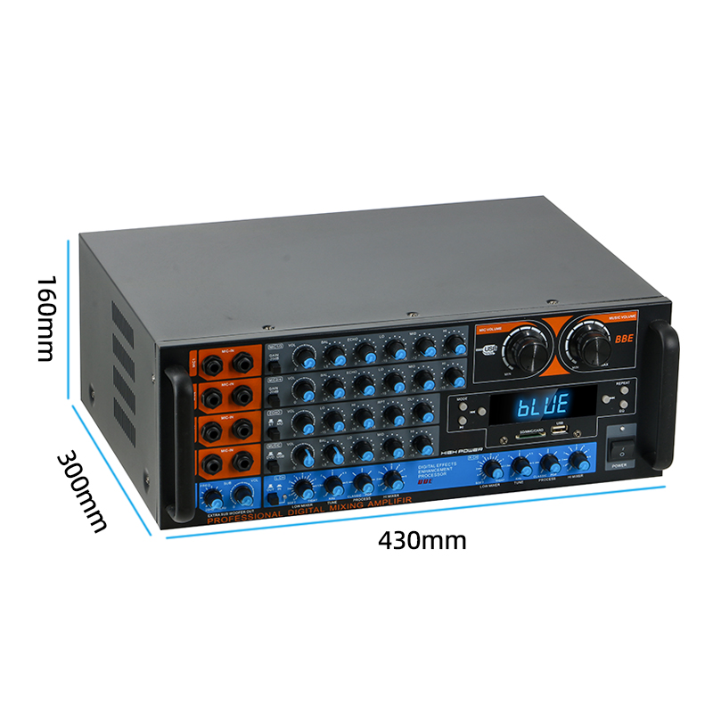 Foshan Factory Power Stereo Mixing Amplifiers Karaoke ZX-12BT
